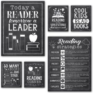 Reading Motivational Posters | Set of 6 | Motivational Posters - Colorful Bright