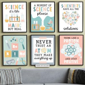 Life Science Posters | Set of 6 | Educational Posters - Composition Notebook