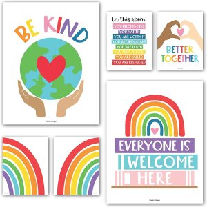 Diversity Posters | Set of 6 | Educational Posters - Boho Rainbow